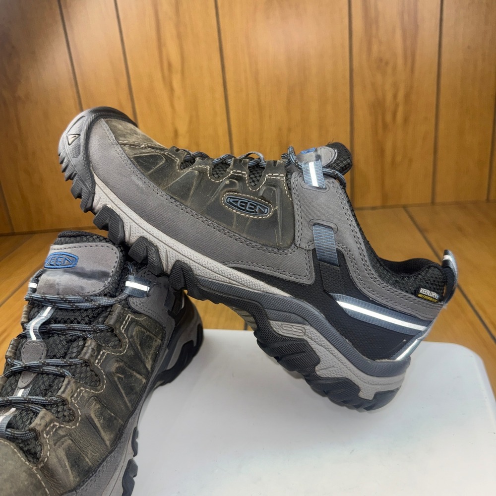 Keen Targhee III Waterproof Hiking Shoes Mens 10 Grey Black Low 1017785